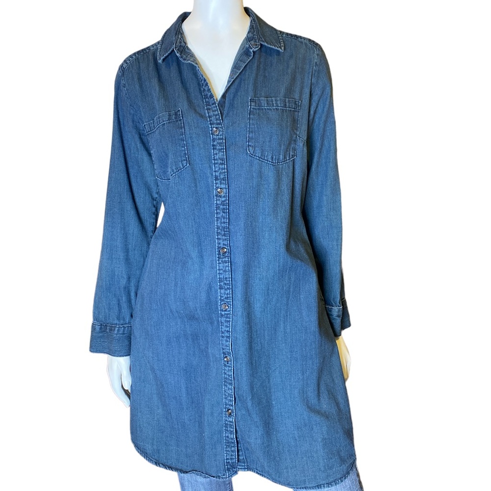 A.N.D Eawy Denim Jeans Dress Large Soft Cotton Blue Easy On